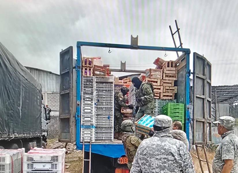 El Senae reportó el decomiso de más de 2 000 cajas de frutas en Riobamba.
