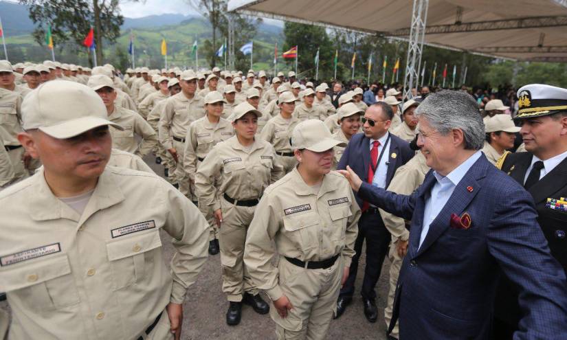 El presidente de la República, Guillermo Lasso, dio la bienvenida a los aspirantes al Cuerpo de Seguridad y Vigilancia Penitenciaria.