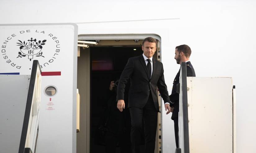 El presidente de Francia, Emmanuel Macron, llegó este martes a Israel.