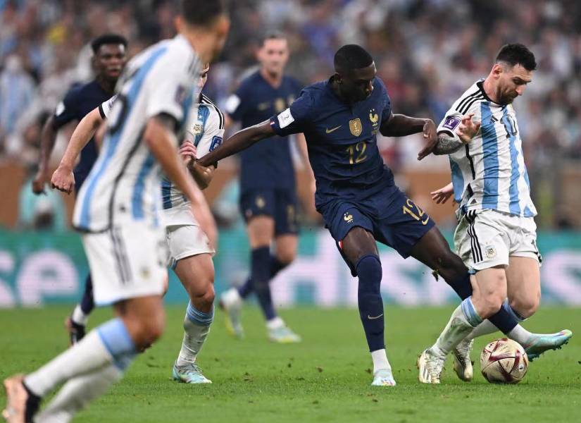 Argentina vs. Francia en la final del Mundial de Catar 2022.