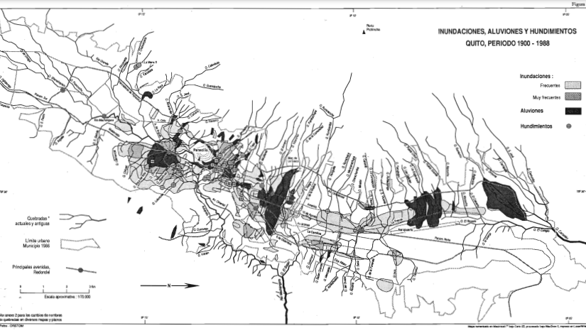 Entre 1900 y 1988 en Quito se registraron 70 aluviones, según estudio.