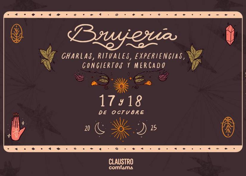 Póster oficial de la Feria de Brujería en Medellín