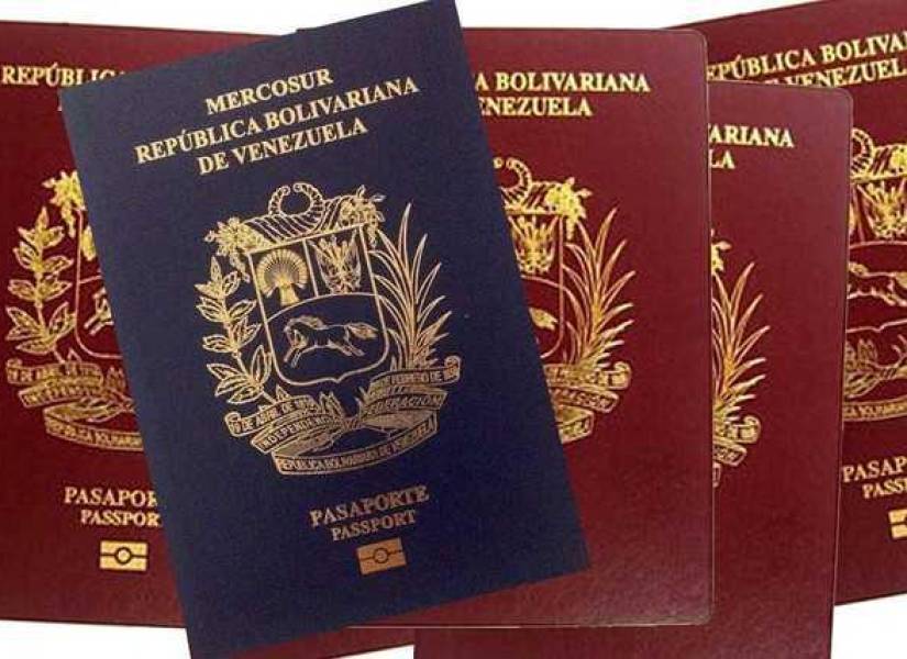 Imagen de pasaportes venezolanos.