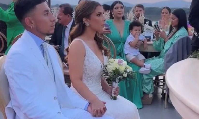 Captura de pantalla de imágenes de la boda entre Joao Rojas y Kristy Alvarado.