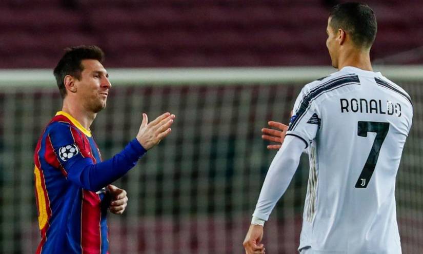 Lionel Messi (izq) y Cristiano Ronaldo (der)