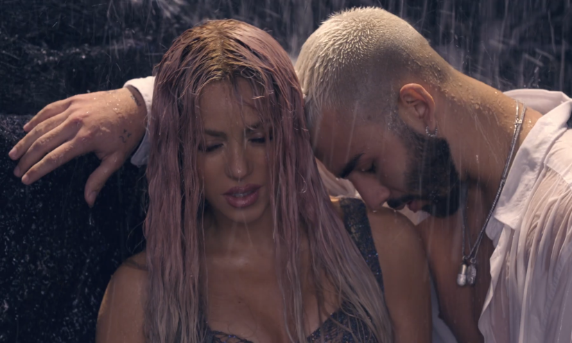 Imagen del vídeo de la Copa Vacía de Shakira con Manuel Turizo.