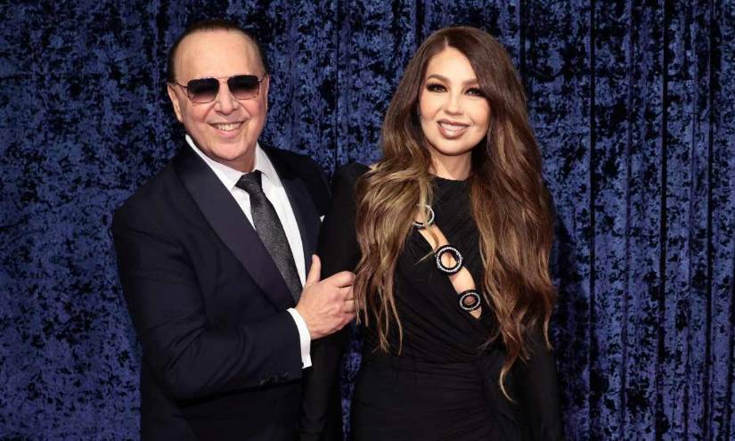 Tommy Mottola y Thalía en una imagen de archivo.