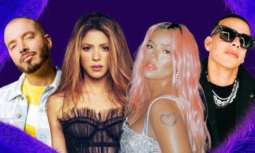 Shakira, J Balvin, Daddy Yankee y Karol G en una imagen de archivo.