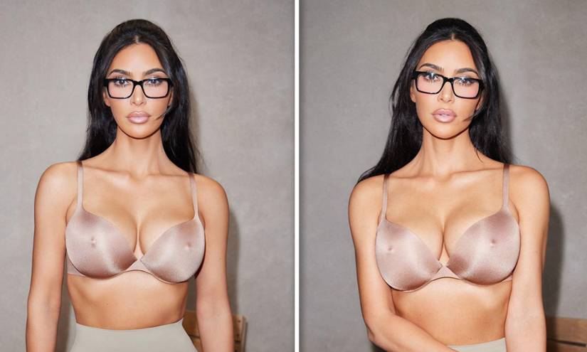 Captura de pantalla de la nueva prenda de Kim Kardashian en redes sociales.