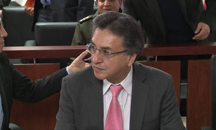Ernesto Pazmiño en un audiencia de febrero 2019.