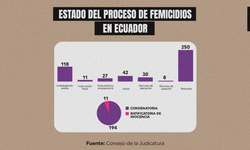 Desde 2014 en Ecuador se han registrado 486 casos de femicidio.