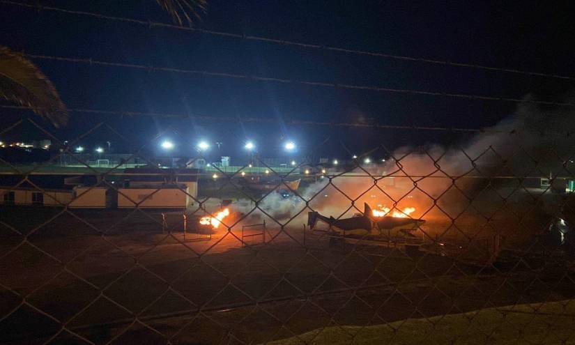 Incendian vehículos de jugadores de equipo argentino