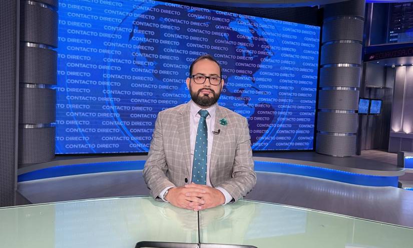 Jorge Moncayo, superintendente subrogante de la Economía Popular y Solidaria, durante una entrevista para Televistazo.