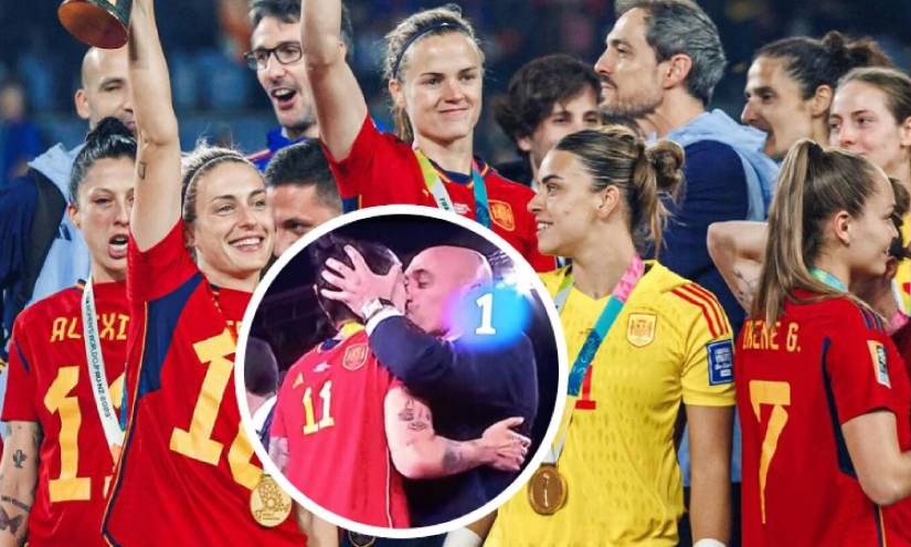 Captura de pantalla del beso de Luis Rubiales a Jenni Hermoso.