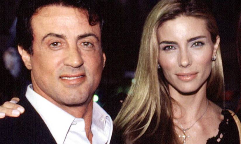 Sylvester Stallone y su esposa Jennifer Flavin, de jóvenes.