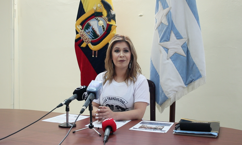 Claudia Garzón dio una rueda de prensa en la Penitenciaría del Litoral este de 16 de junio.