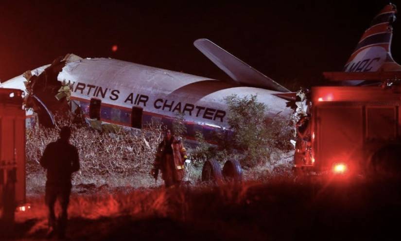 Aterradoras imágenes desde avión que se estrelló en Sudáfrica