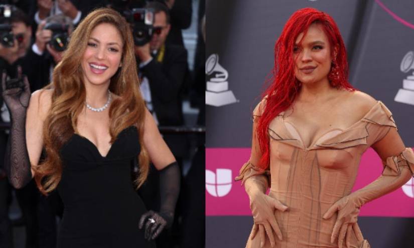 Shaki y Karol G en imágenes de archivo.