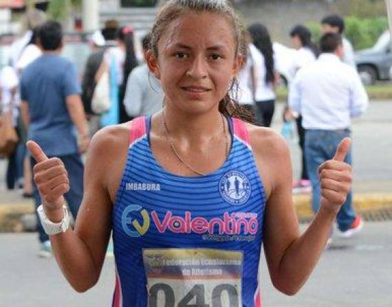 La joven promesa Glenda Morejón, de 21 años, que compite en 20 km.