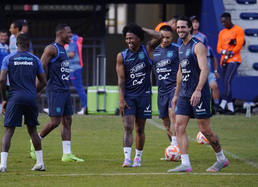 La selección de Ecuador durante un entrenamiento en Guayaquil.