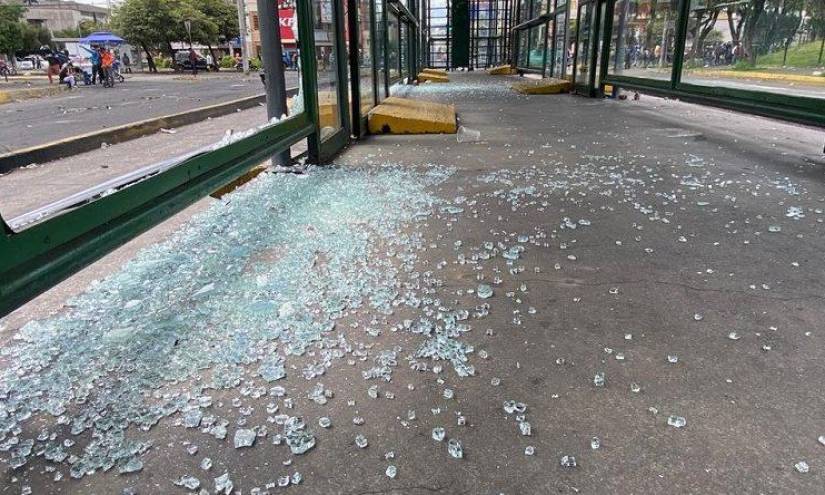 Quito: Paradas y unidades del Trolebús y la Ecovía afectadas por manifestaciones
