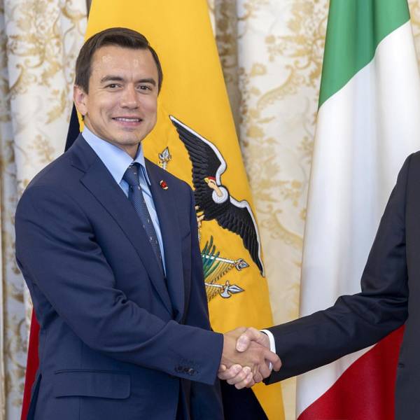 Daniel Noboa ha incontrato il 14 maggio il suo collega italiano Sergio Matarella