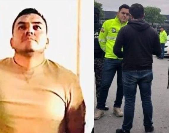 Expolicía Ronald Herrera al momento de su detención.