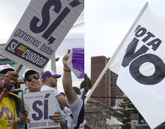 Cierres de campaña por el Si y por el No.