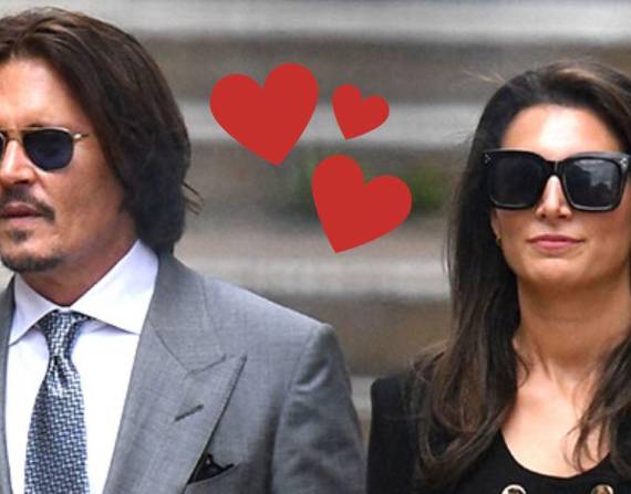Johnny Depp junto a Joelle Rich, la abogada en cuestión.