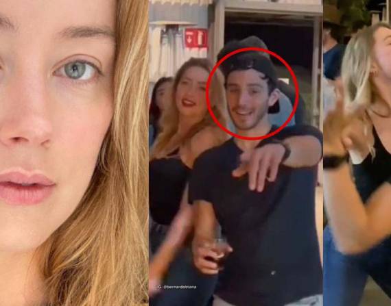 Imágenes referenciales a Amber Heard y el viral video bailando cumbia.