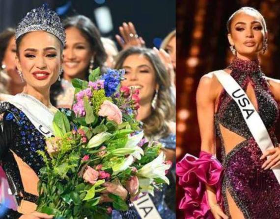 Imágenes de archivo de R'Bonney Gabriel en la Miss Universo 2022.