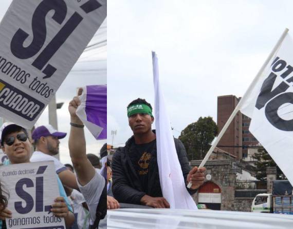 Miles de personas salieron a las calles para apoyar el SÍ y el NO de forma desinteresada, a escala nacional.