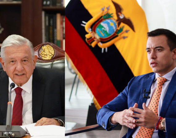 Identificativos de Ecuador y México en la sesión de la OEA.