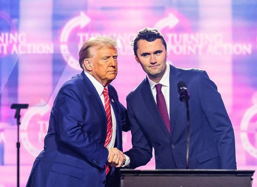 Donald Trump y Charlie Kirk.