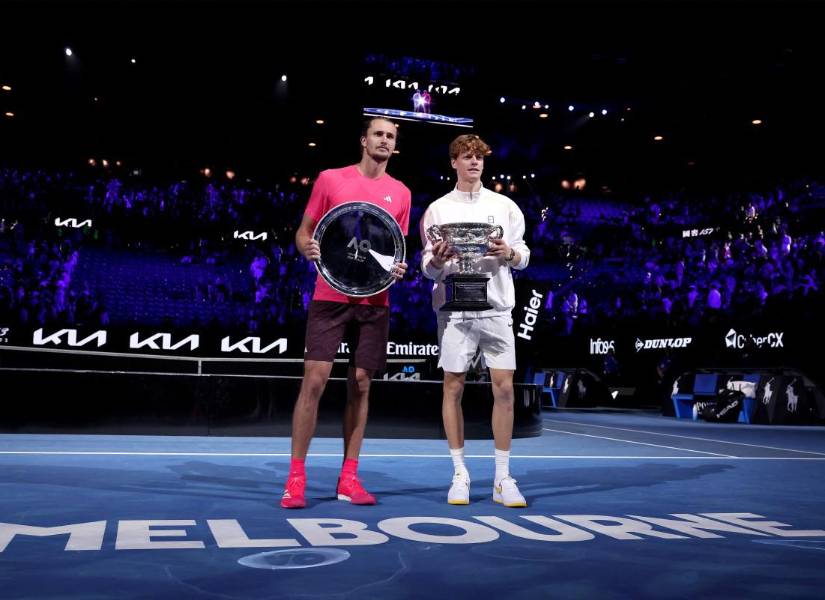 Jannik Sinner venció a Alexander Zverev por 6-3, 7-6 (7/4) y 6-3 en la final del Abierto de Australia