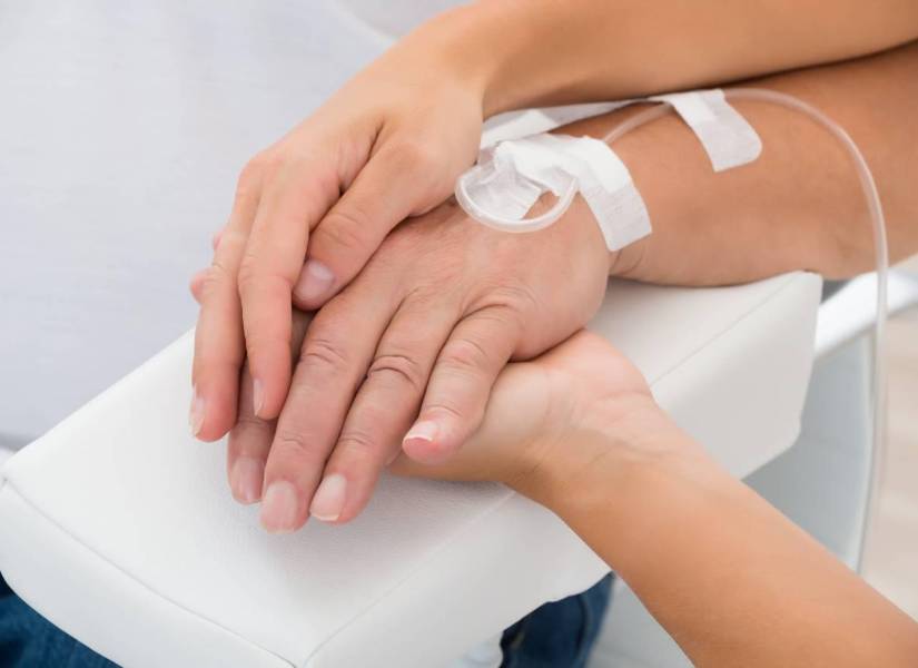 Paciente siendo tratada.