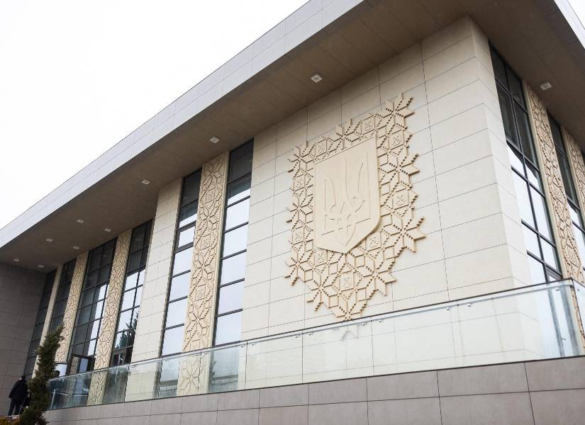 Esta fotografía fue tomada y publicada por la cuenta X del presidente de Ucrania, Volodímir Zelenski, en Ankara el 18 de febrero de 2025, muestra una vista general del nuevo edificio de la embajada de Ucrania en Turquía.