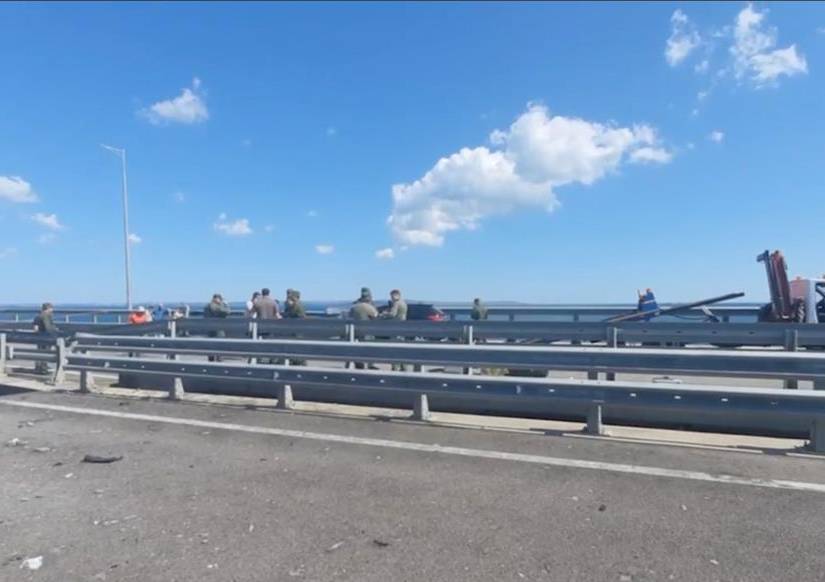 Imagen del puente durante las investigaciones posteriores, cedida por el Comité ruso de investigación