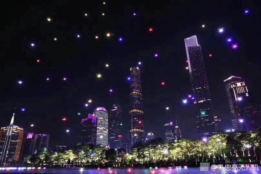 En China más de un millar de drones iluminan el cielo nocturno
