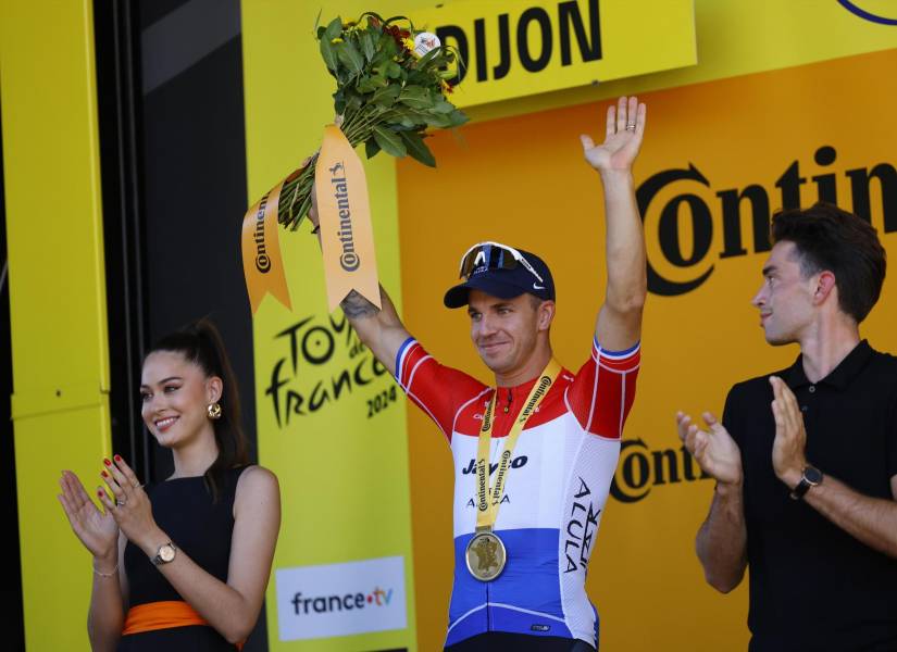 Groenewen celebrado su victoria en la etapa 6.