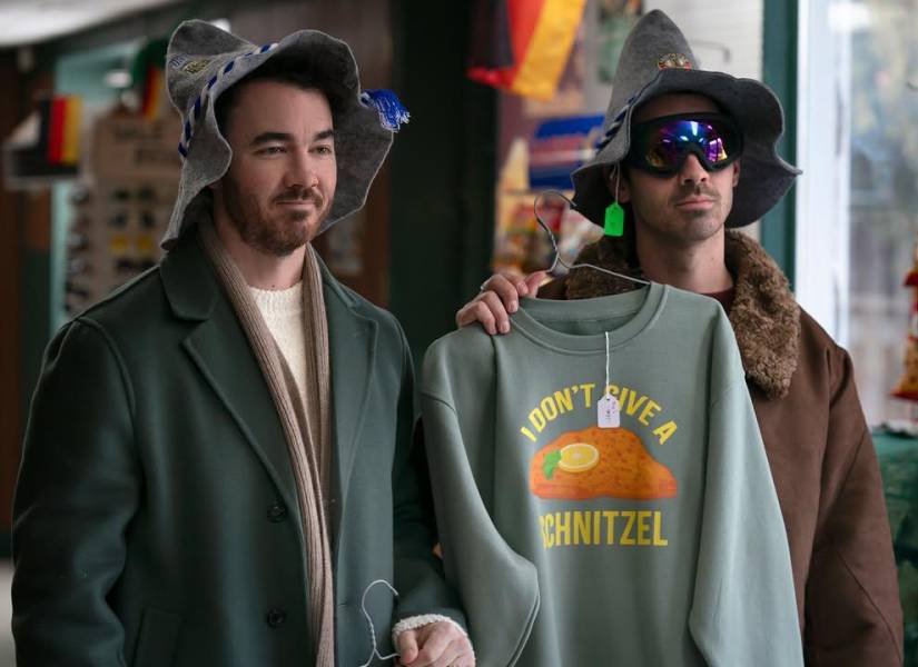 Kevin y Joe en una tienda en Alemania.