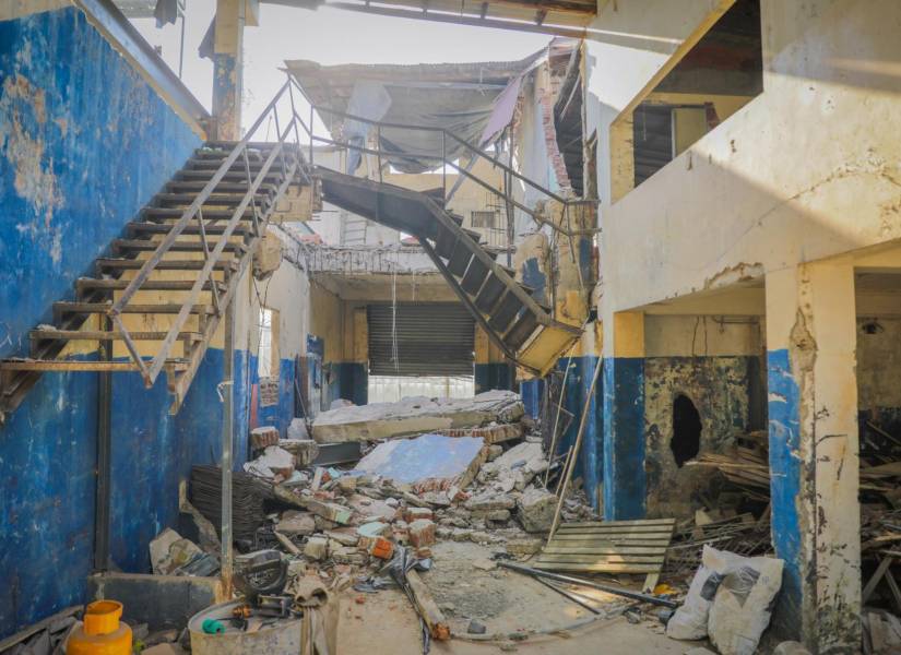 Imagen del colapso de Vacas Galindo y Bolivia, suroeste de Guayaquil.