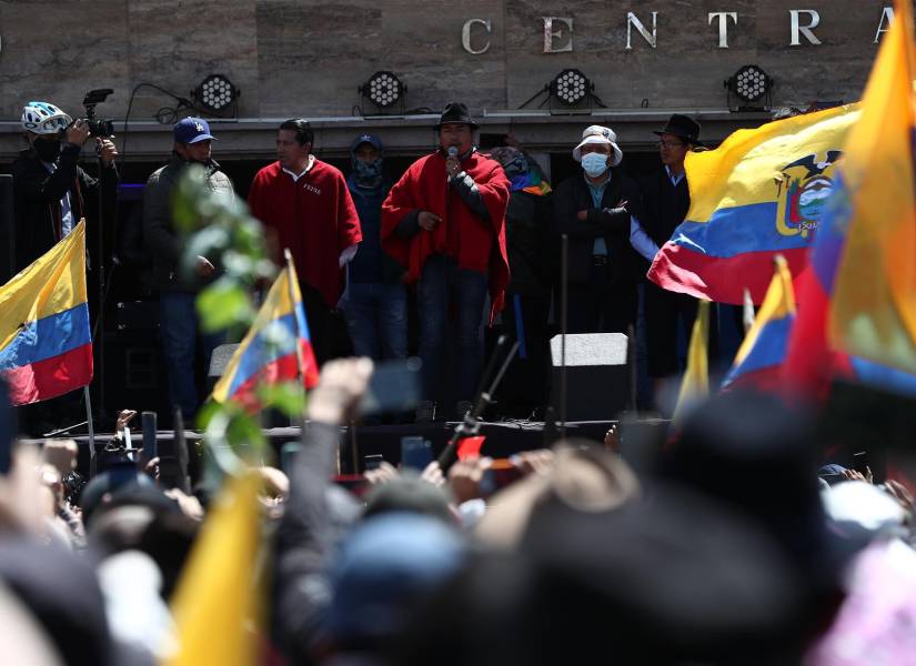 Leonidas Iza informó que este lunes volverán las marchas en Quito