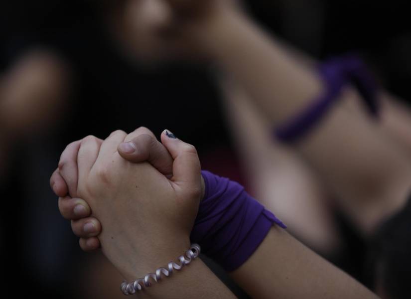 Mujeres durante una marcha en México.