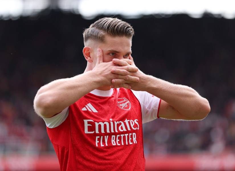 Viktor Gyokeres anotó uno de los tres goles del Arsenal en la Premier League.