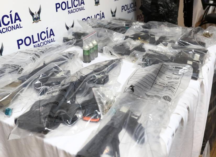 Armas que portaban los 37 detenidos.