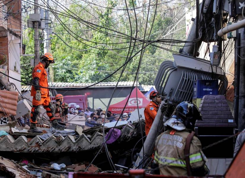 Se derrumbó un edificio de cuatro plantas en Brasil