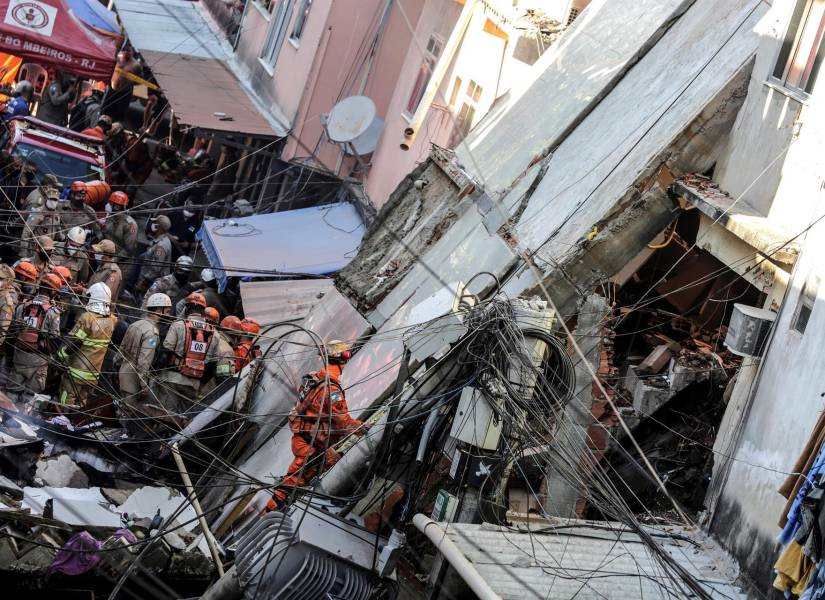 Se derrumbó un edificio de cuatro plantas en Brasil