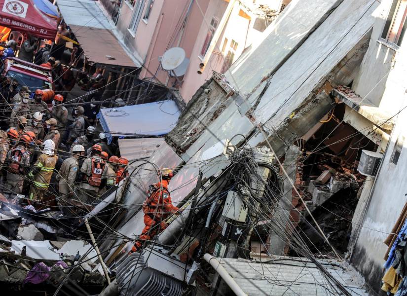 Se derrumbó un edificio de cuatro plantas en Brasil