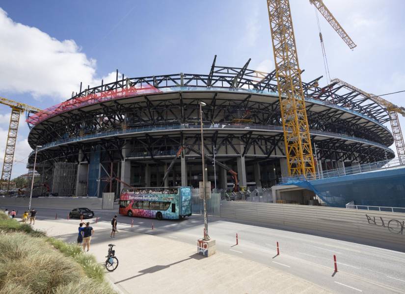 Una vista exterior del estadio Camp Nou del FC Barcelona.